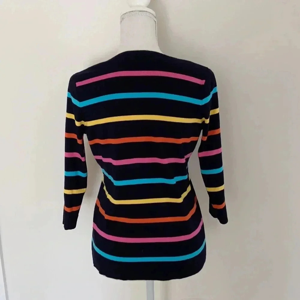 Evolution by Cyrus Black Striped Sweater - Picture 3 of 8